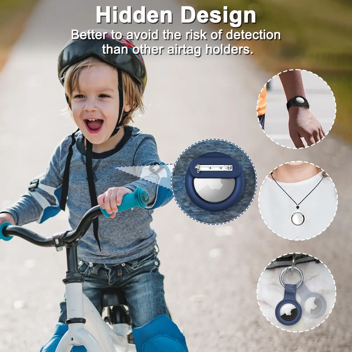 PerfiPro Airtag Holder for Kids 4 Pack | Hidden, Lightweight, Anti-Lost - view 3
