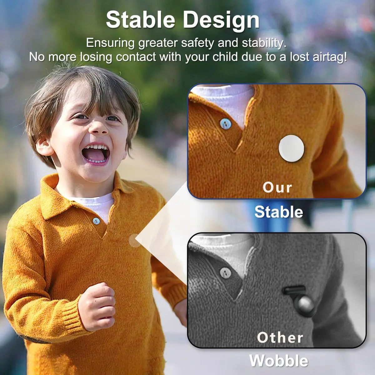 PerfiPro Airtag Holder for Kids 4 Pack | Hidden, Lightweight, Anti-Lost - view 4