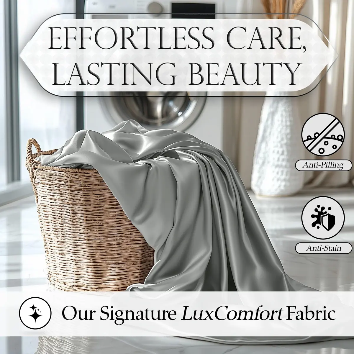 DECOLURE Satin Fitted Sheet King Size | Silky, Soft & Durable Bed Cover - view 6