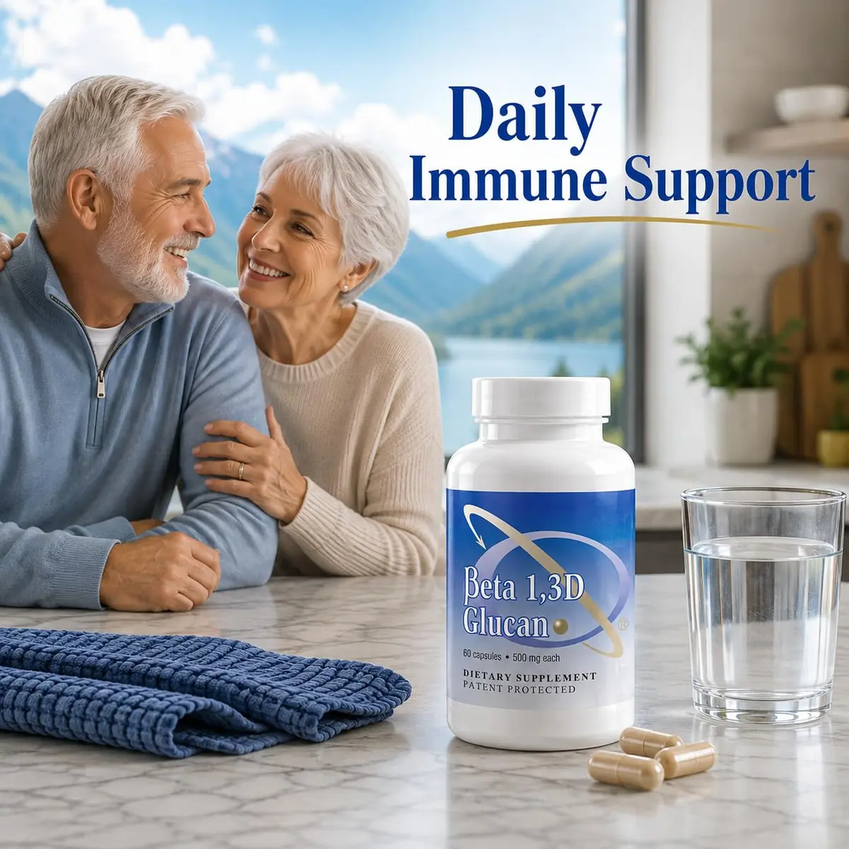 Transfer Point Beta 1,3D Glucan Immune Support Supplement 500 mg (120 Capsules, Pack of 2) | Yeast-Derived Immune Support - view 2