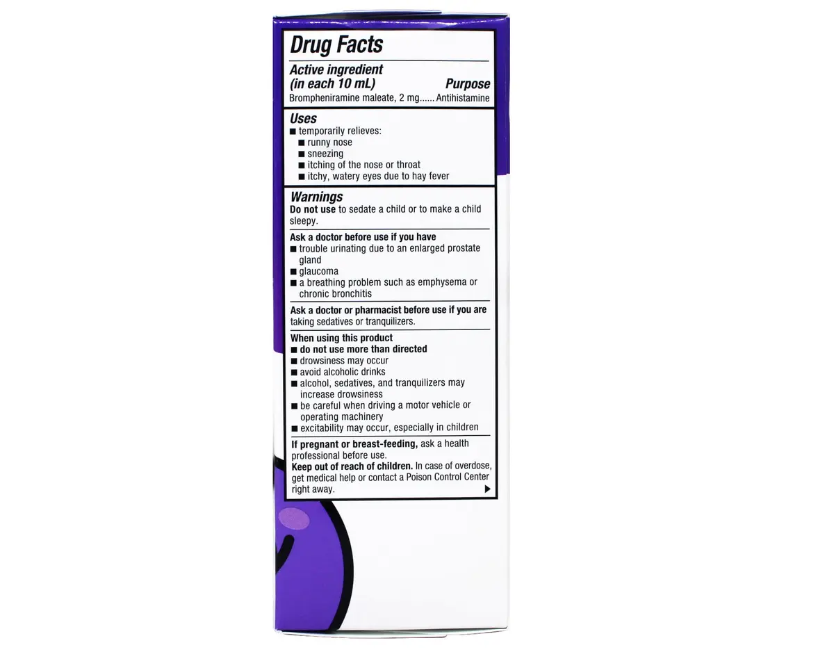 Dimetapp Children's Cold & Allergy Liquid, Grape Flavor | 4 fl oz, Safe & Effective for Kids 6+ - view 2