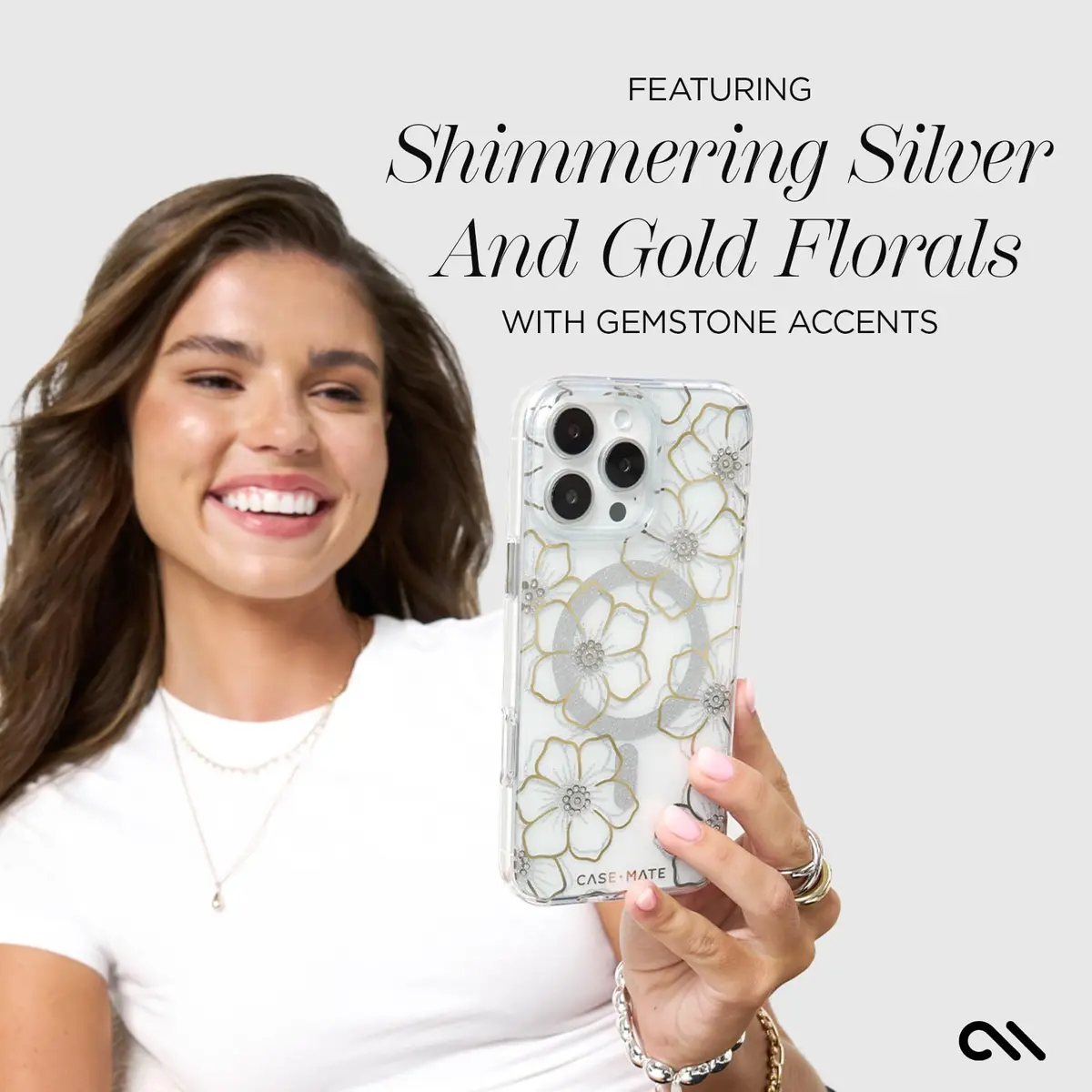 Case-Mate iPhone 16 Pro Max Case - Floral Gems | 12ft Drop Protection, MagSafe Compatible - view 6
