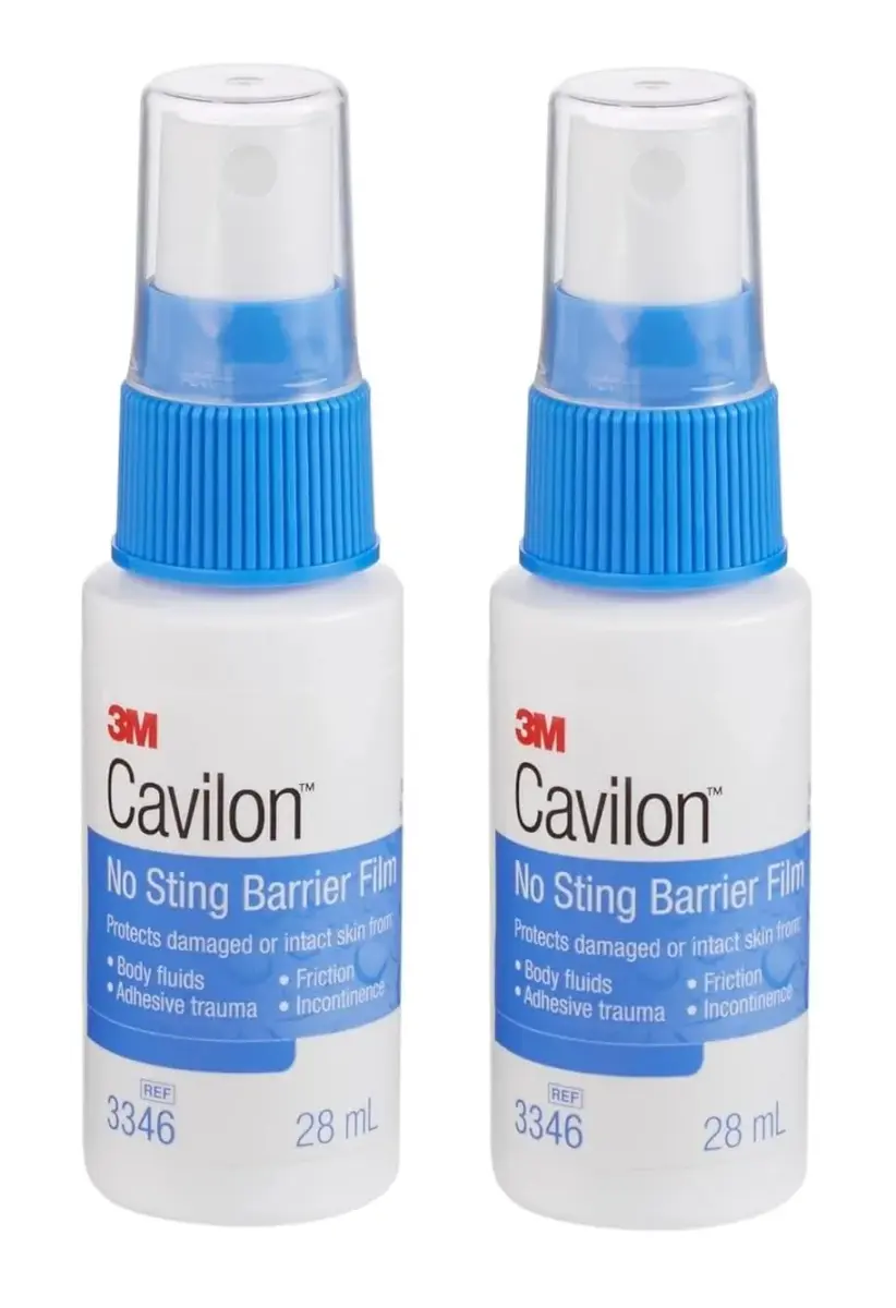 3M Cavilon No-Sting Barrier Film Spray 28ml (0.95 Fl Oz) x 2 Bottles | Protects Skin from Fluids, Adhesives, and Friction - main product image