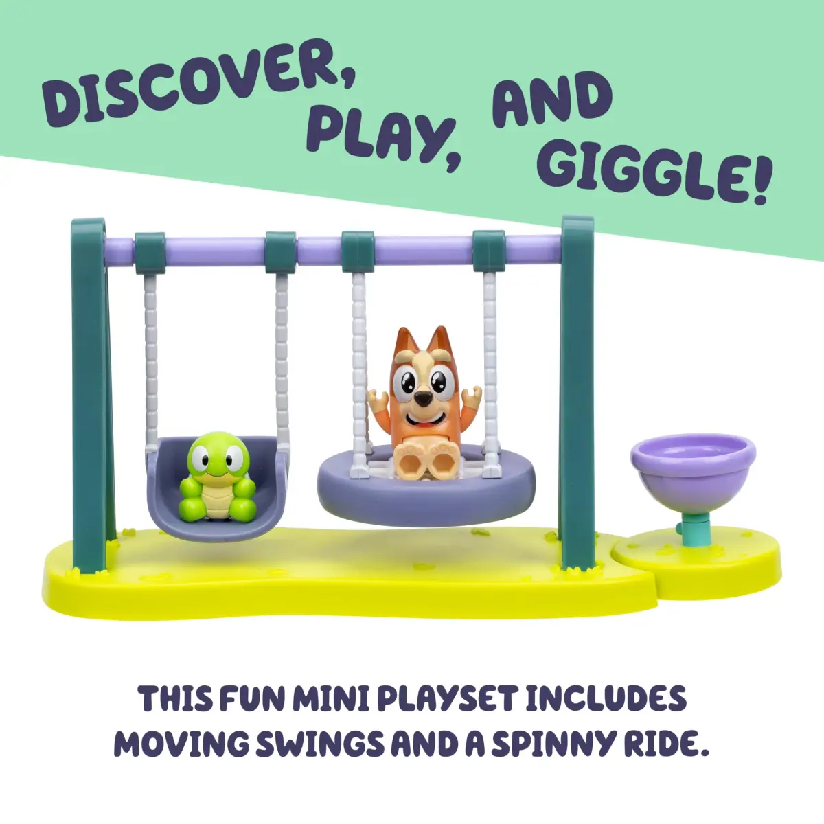 Bluey Turtleboy Backyard Playground Set with Bingo & Turtleboy Figures | ASTM-Tested Toy Playset for Kids Ages 3+ - view 3