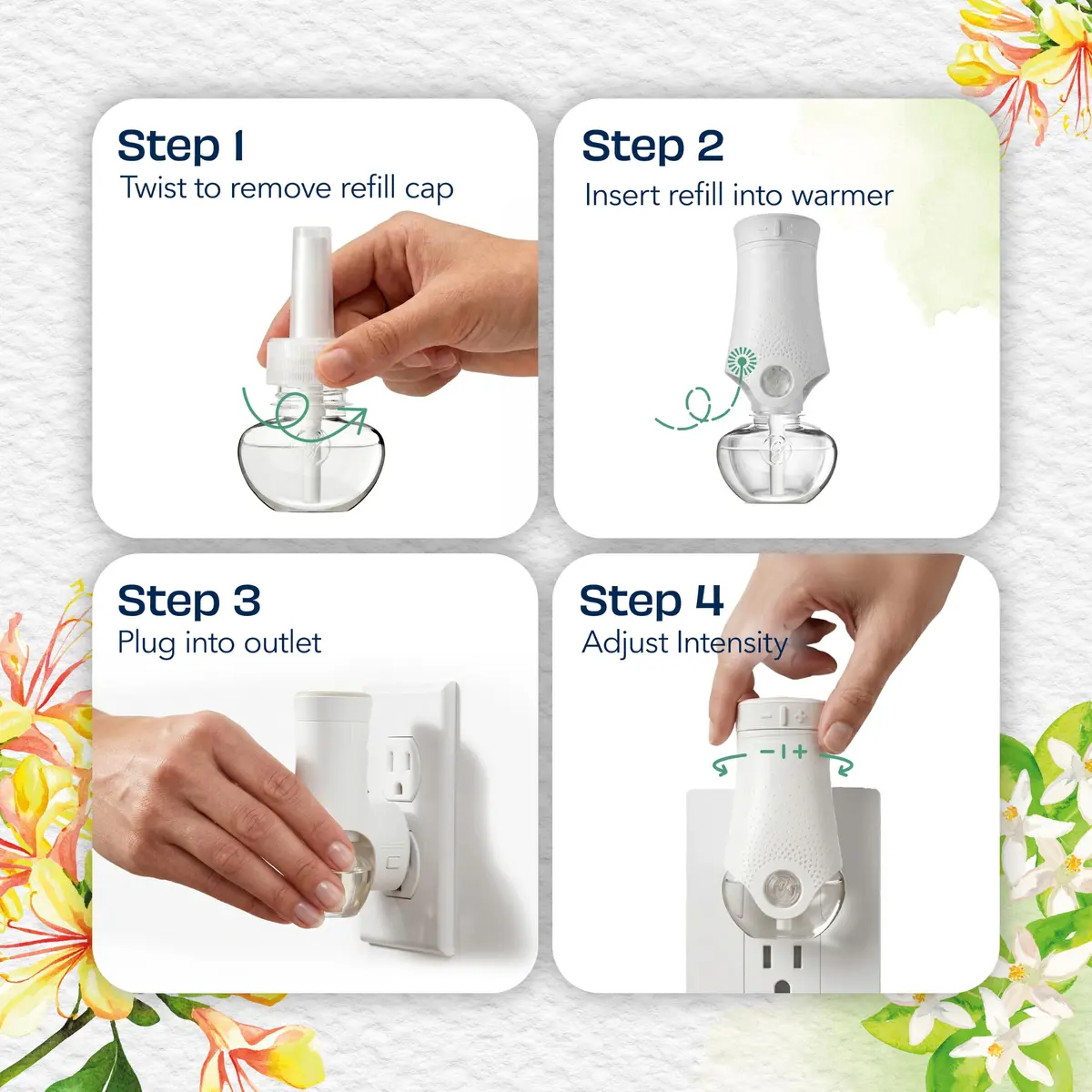 Glade PlugIns Air Freshener Refills Jasmine & Honeysuckle 167.5ml (5 x 33.5ml) | Infused with Essential Oils - view 8