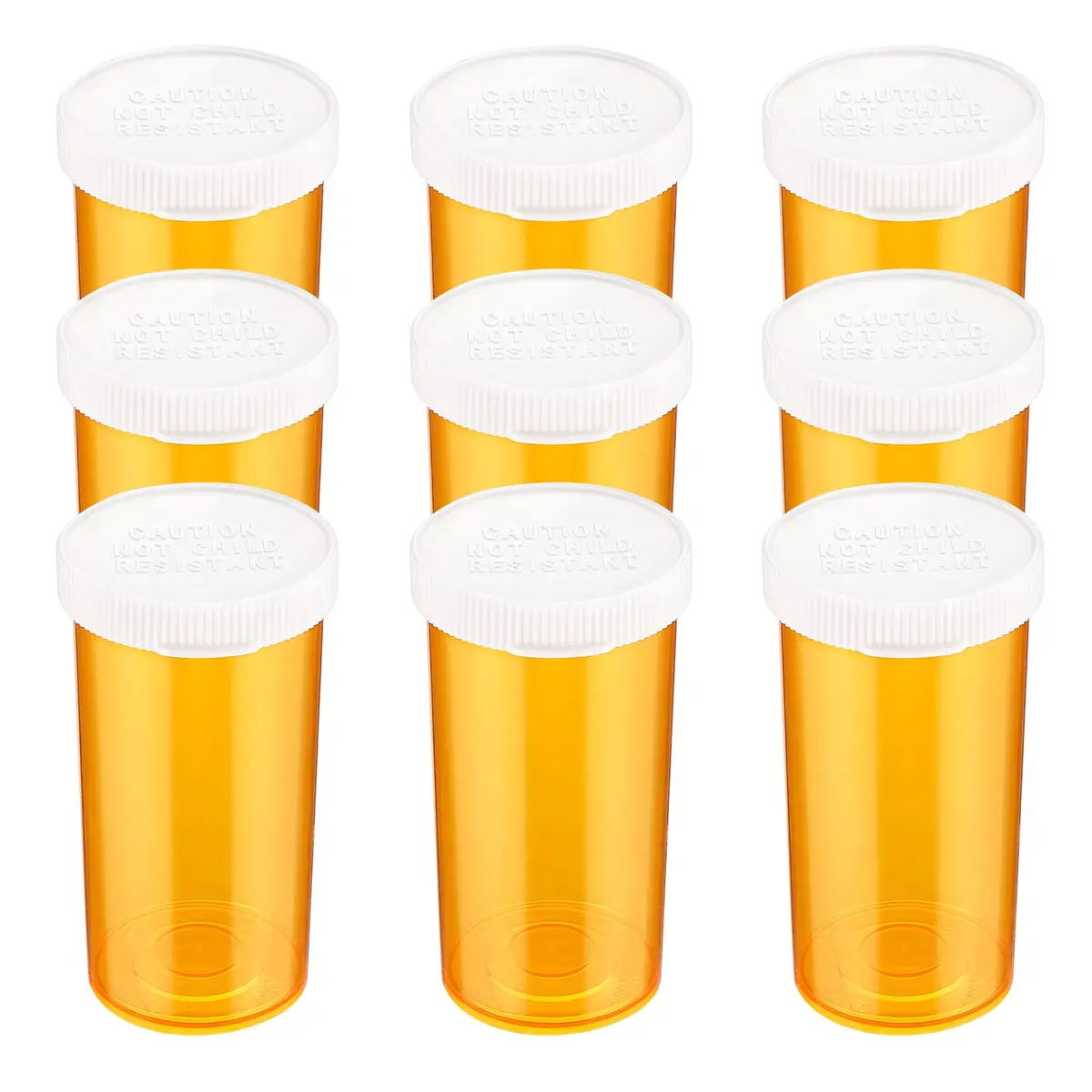 ElevateTech Small Pill Bottles with Caps 13 Dram | Portable, Safe & Odorless Travel Organizers - main product image