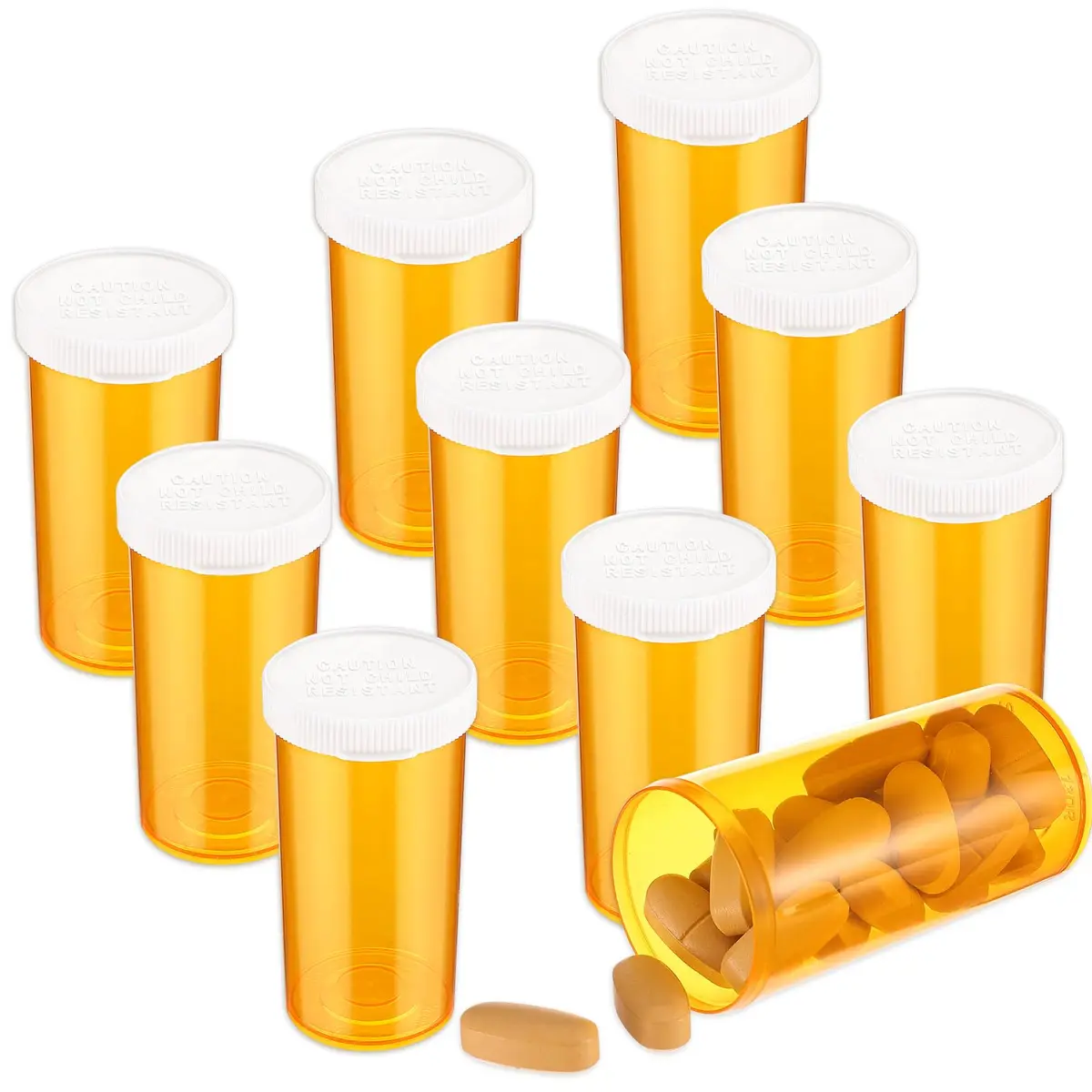 ElevateTech Small Pill Bottles with Caps 13 Dram | Portable, Safe & Odorless Travel Organizers - view 8