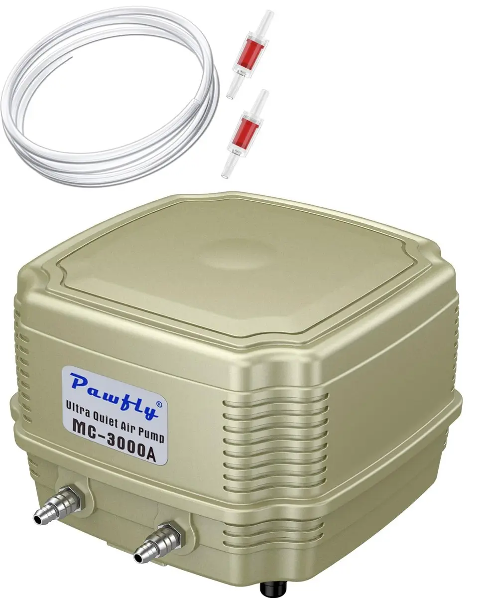 Pawfly Aquarium Air Pump 254 GPH Dual Outlets | Adjustable Quiet Oxygen Pump for Tanks up to 300 Gallons - main product image