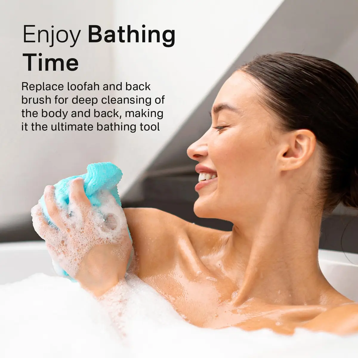 Yiclick Exfoliating Washcloth Towel 3 Pack - 87cm (34.5 Inches) Long Back Scrubber for Shower Bath | Smooth, Glowing Skin - view 8