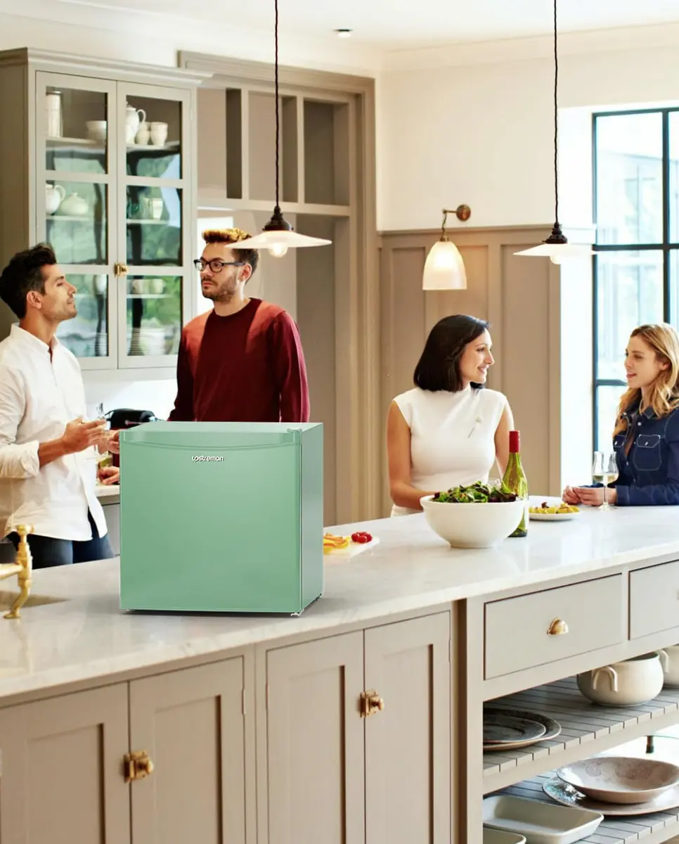 Upstreman 1.7 Cu.ft Mini Fridge with Freezer | Compact, Energy-Efficient, Mint Green - view 8
