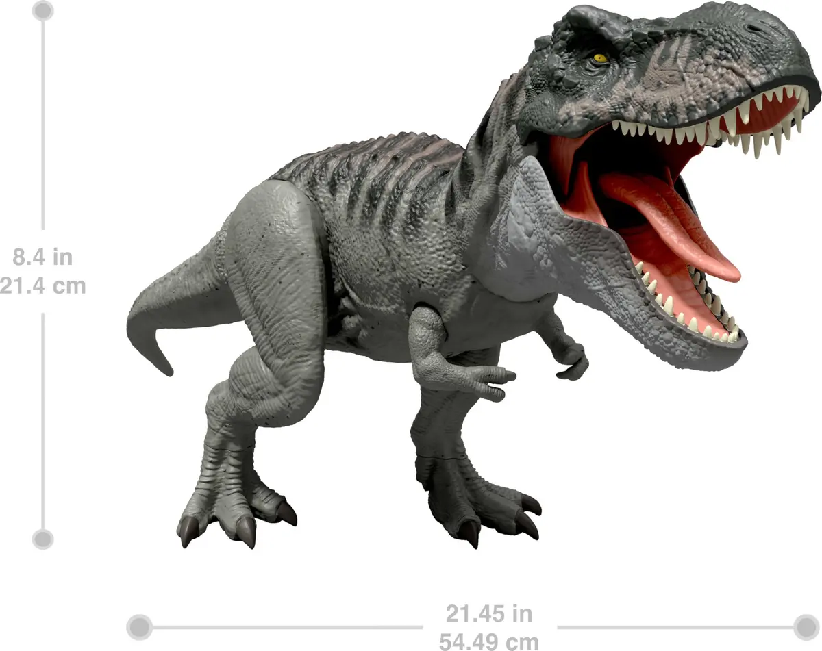 Mattel Jurassic World Rebirth Power Devour Tyrannosaurus Rex Figure | 21-inch Dino with Lights & Sounds - view 6