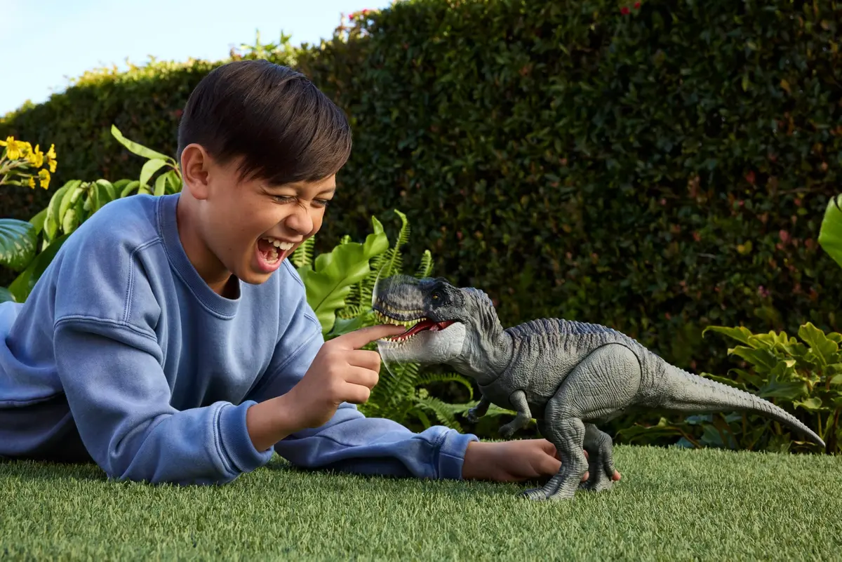 Mattel Jurassic World Rebirth Power Devour Tyrannosaurus Rex Figure | 21-inch Dino with Lights & Sounds - view 2