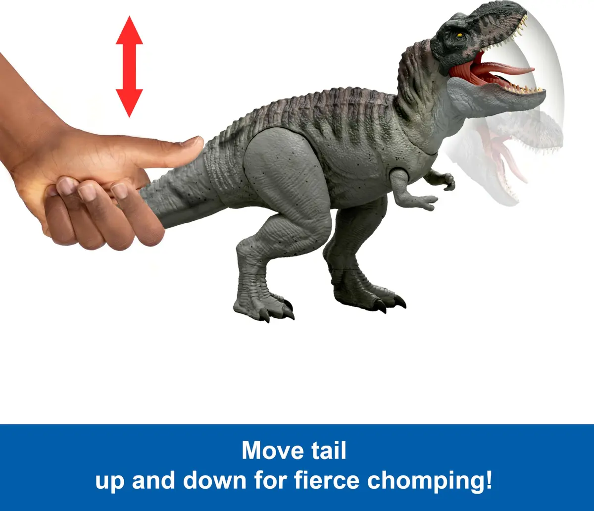Mattel Jurassic World Rebirth Power Devour Tyrannosaurus Rex Figure | 21-inch Dino with Lights & Sounds - view 3