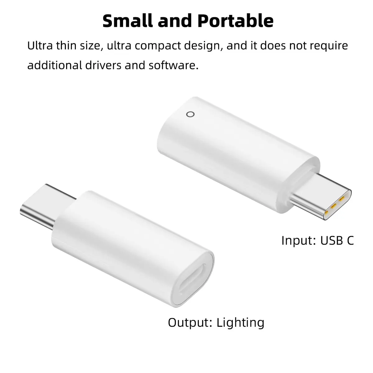 AreMe USB C to Pencil Adapter for Apple Pencil 1st Gen | White Charging Dongle for iPad 10th/11th - view 6