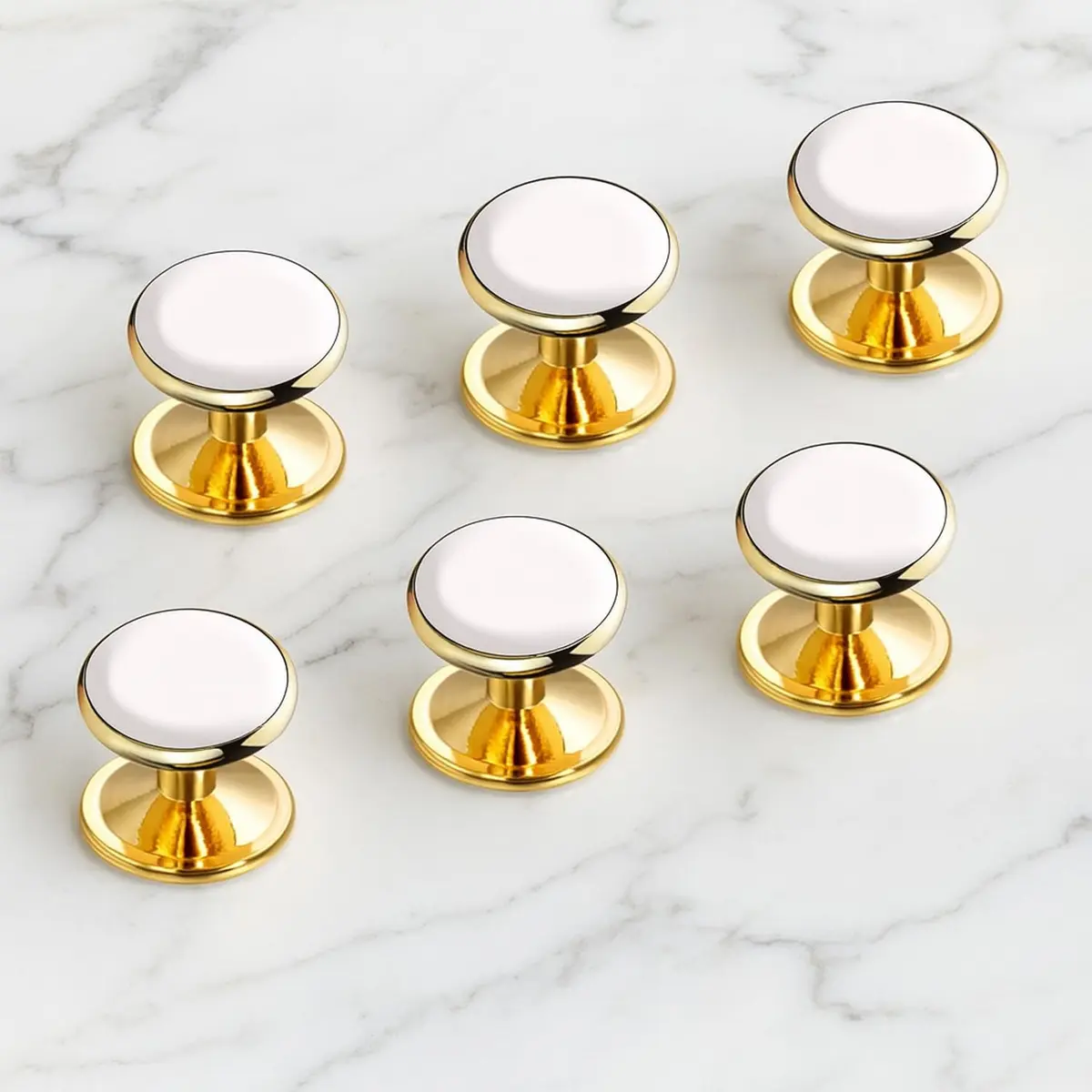 VAMA Gold Plated White Cufflinks 11mm x 10mm | Classic Formal Men’s Accessory - view 4