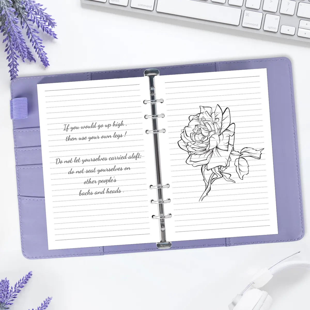 Billtigif A5 Refill Paper 14.2cm x 21cm (5.6" x 8.3") with 6 Tab Dividers, 240 Writing Sides | Smooth Ink Flow Acid-Free Paper - view 4