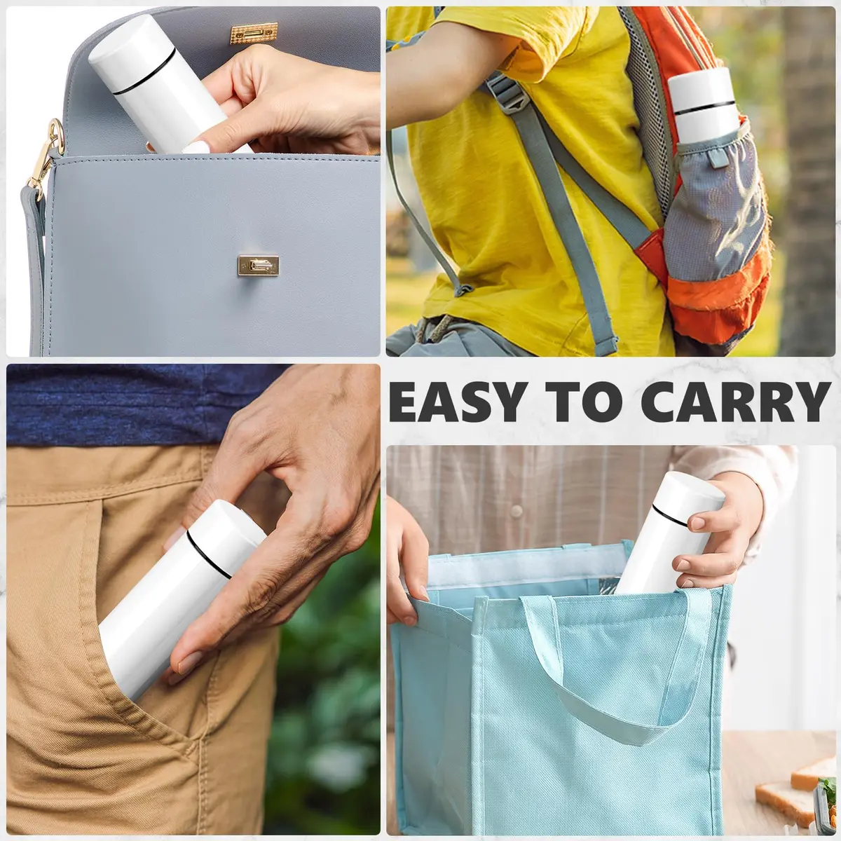 Vesici Mini Insulated Water Bottle 4.4oz | Leakproof Stainless Steel Travel Flask - view 5