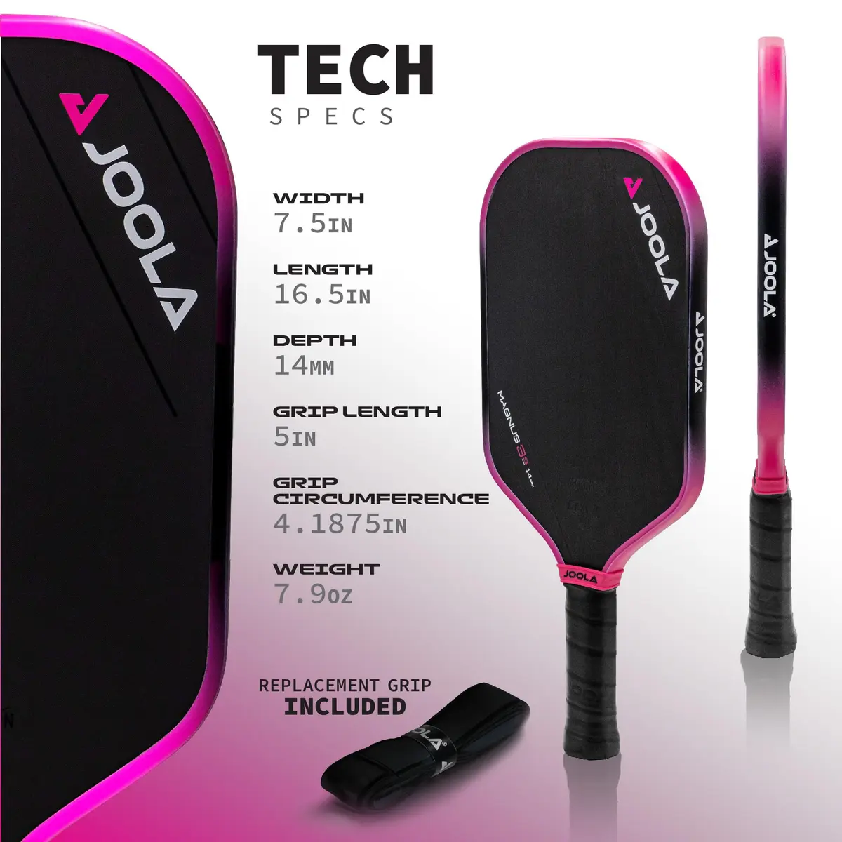 JOOLA Tyson McGuffin 3S 14mm Pickleball Paddle Elongated Shape Power & Spin | UPA-A Certified - view 2