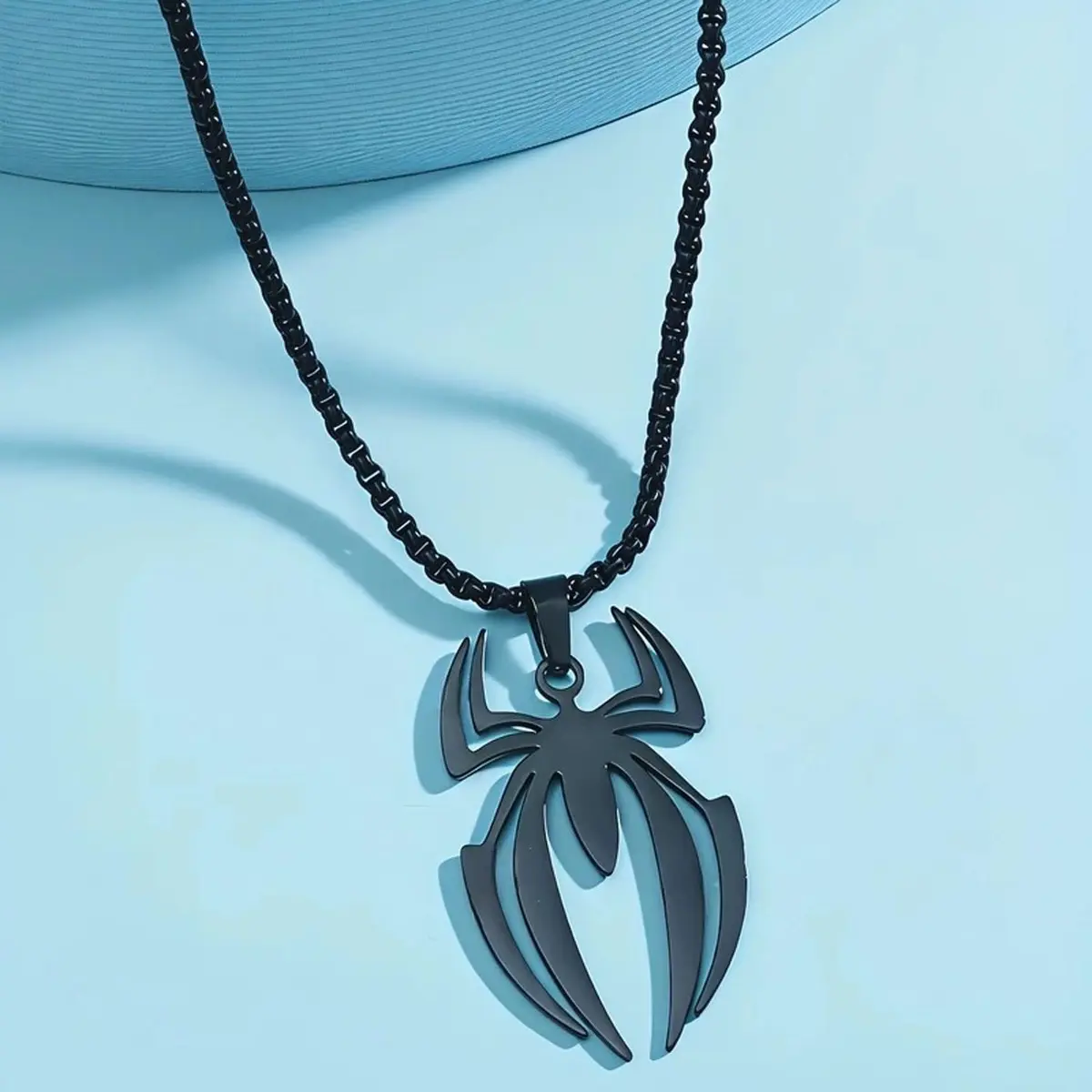 RZCXBS Spider Necklace for Men and Women Black Pendant Chain Jewelry | Futuristic Design - view 4
