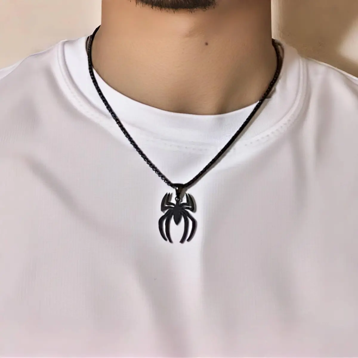 RZCXBS Spider Necklace for Men and Women Black Pendant Chain Jewelry | Futuristic Design - view 2