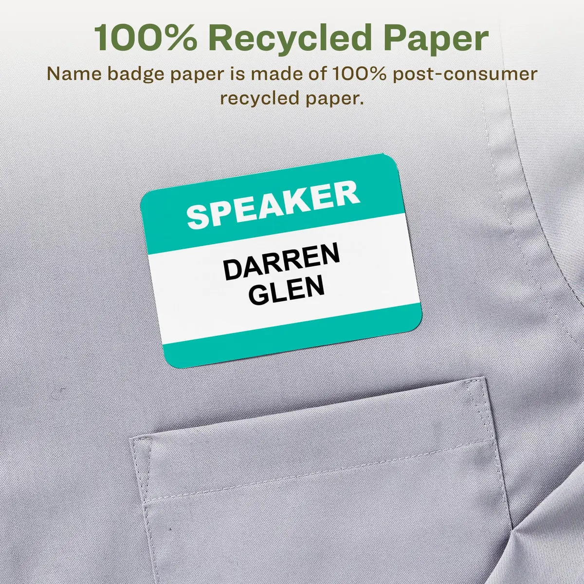 Avery EcoFriendly Recycled Name Tags 2-1/3" x 3-3/8" White 400 Labels (Pack of 2) | Printable & Removable Adhesive - view 3