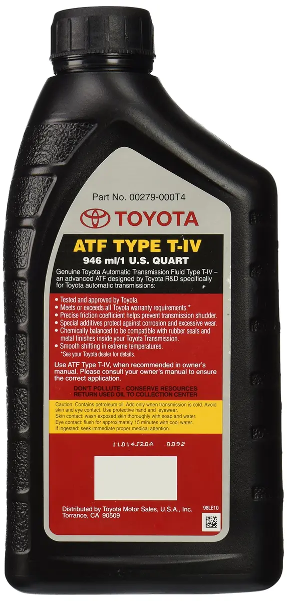 Toyota Lexus ATF Automatic Transmission Fluid 4 Pack | Genuine US Import, Universal Fit, 128 Fl Oz (3.78L) | Supports Smooth Gear Shifts - view 2