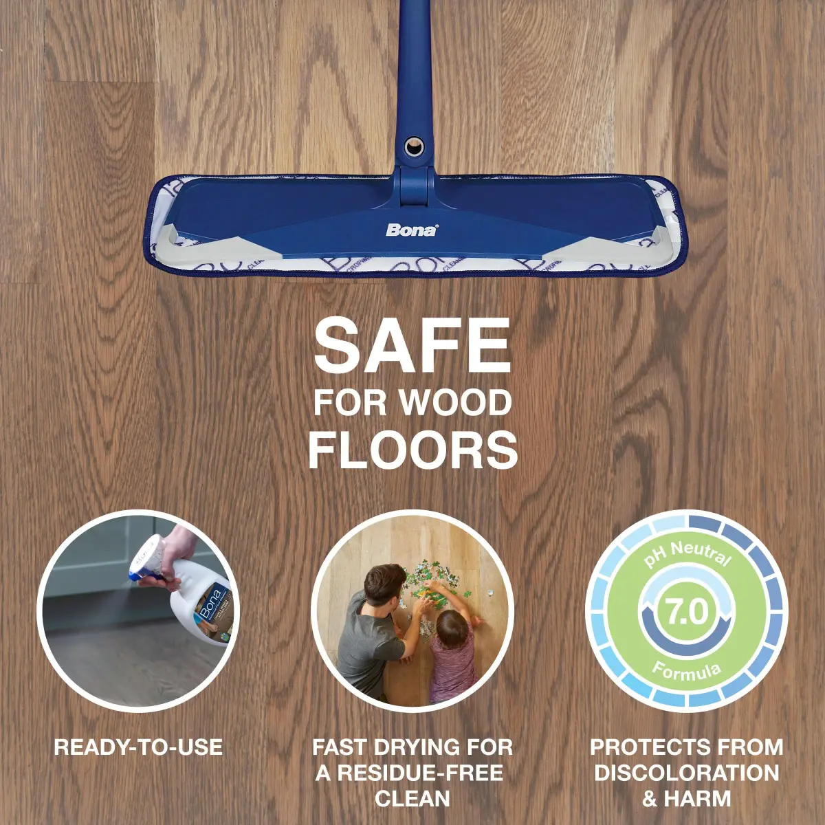 Bona Hardwood Floor Cleaner Spray (2x32 fl oz) | Residue-Free Wood Floor Solution - view 2