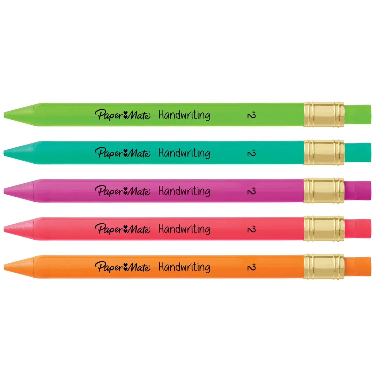 Paper Mate Handwriting Triangular Mechanical Pencil Set with Lead & Eraser Refills, 1.3mm, Assorted Colors, 2-Pack | Smooth Ink Flow - view 5