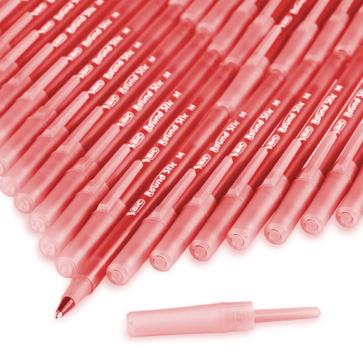 BIC Round Stic Xtra Life Red Ballpoint Pens, Medium Point (1.0mm) 20-Count | Smooth Ink Flow for Writing Comfort - view 6