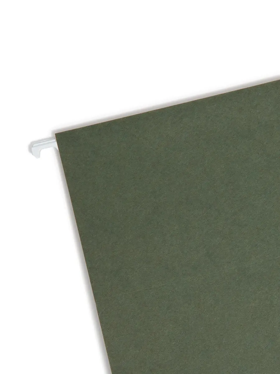 Smead Hanging File Folders Letter Size Standard Green 25 per Box (Pack of 4) | 11 pt. Stock, 10% Recycled Content - view 2