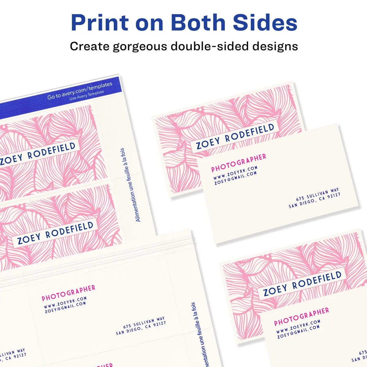 Avery Business Cards 2" x 3.5" | Premium Inkjet-Ready Cardstock (70-120c) - view 7
