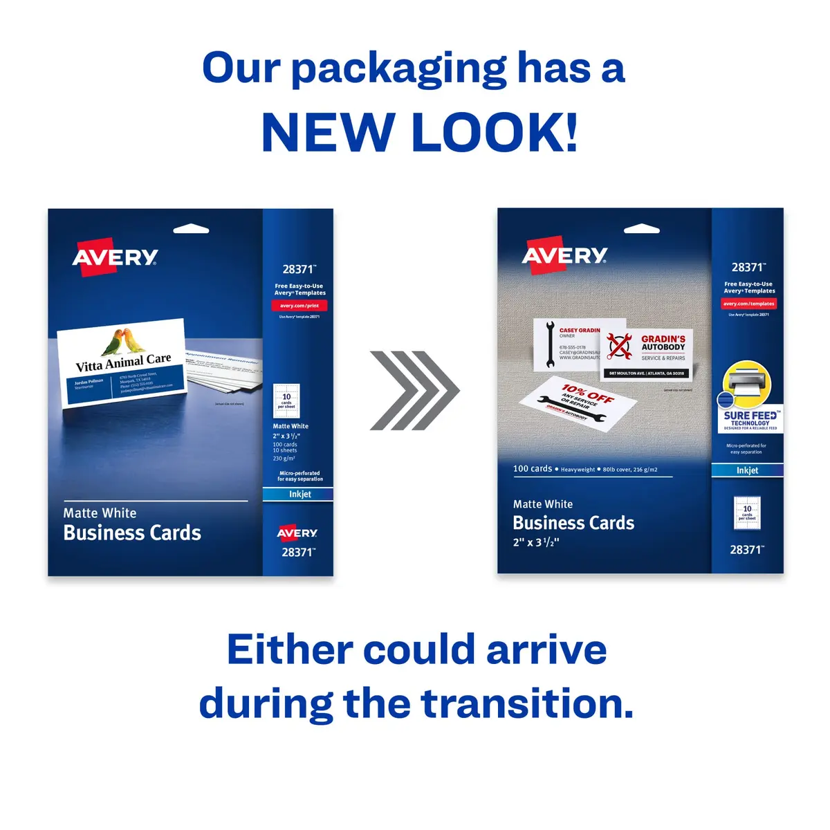 Avery Business Cards 2" x 3.5" | Premium Inkjet-Ready Cardstock (70-120c) - view 2