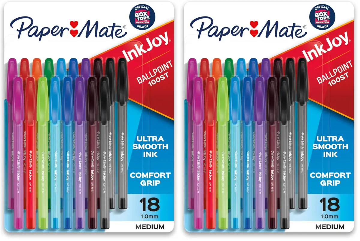 Paper Mate InkJoy 100ST Ballpoint Pens 1.0mm Assorted 36 Pack | Smooth, Vibrant Ink for School & Office - main product image