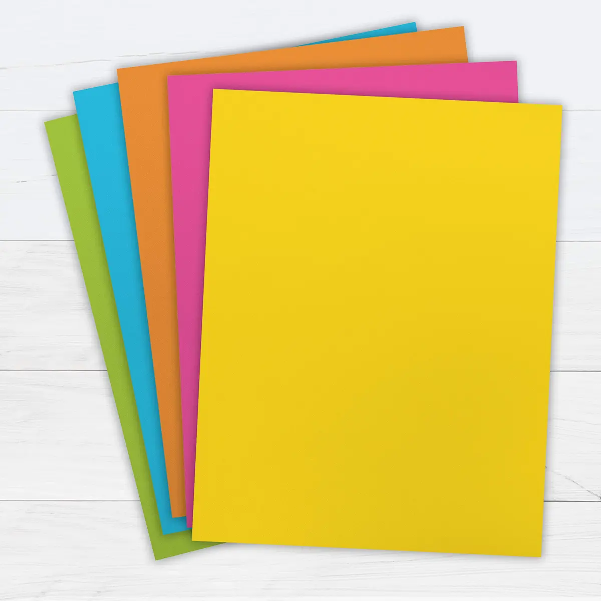 PrintWorks Neon Colored Paper, 24 lb, 5 Assorted Fluorescent Colors | High Impact Flyers & Crafts - view 2