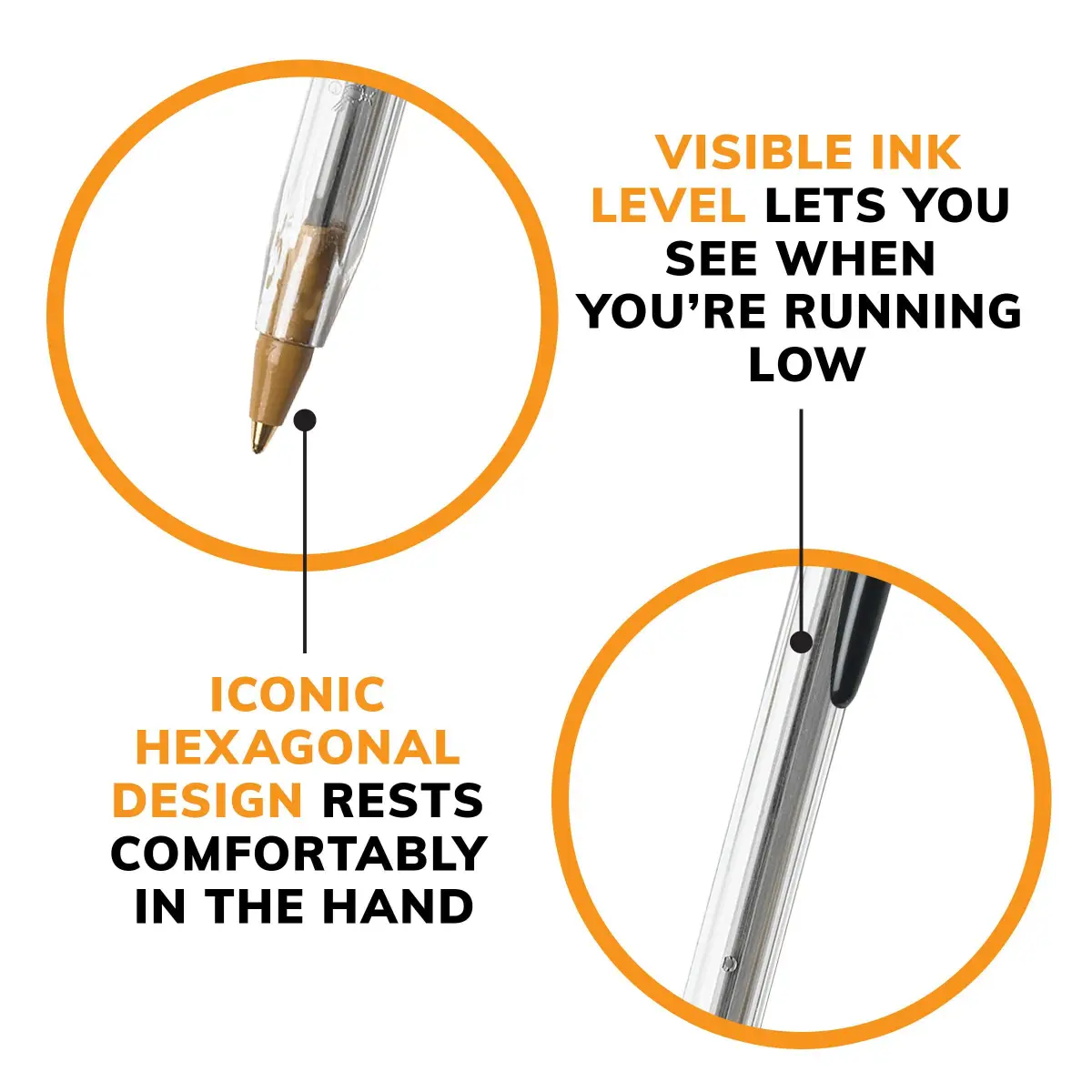 BIC Cristal Xtra Smooth Black Ballpoint Pens, Medium Point (1.0mm), 24-Count Pack | Smooth Ink Flow Writing Instrument - view 6