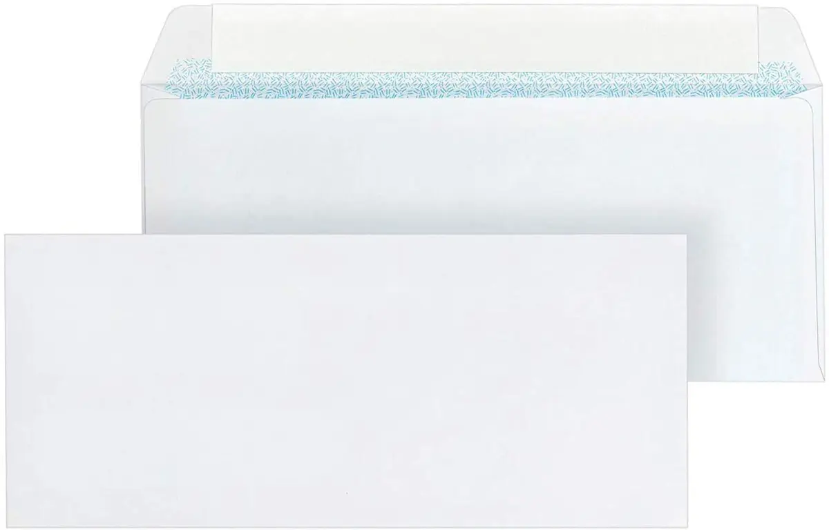 Mead #10 Security Envelopes 10.5cm x 24.1cm (4-1/8" x 9-1/2") | Self-Adhesive, 90 Count, White - view 3