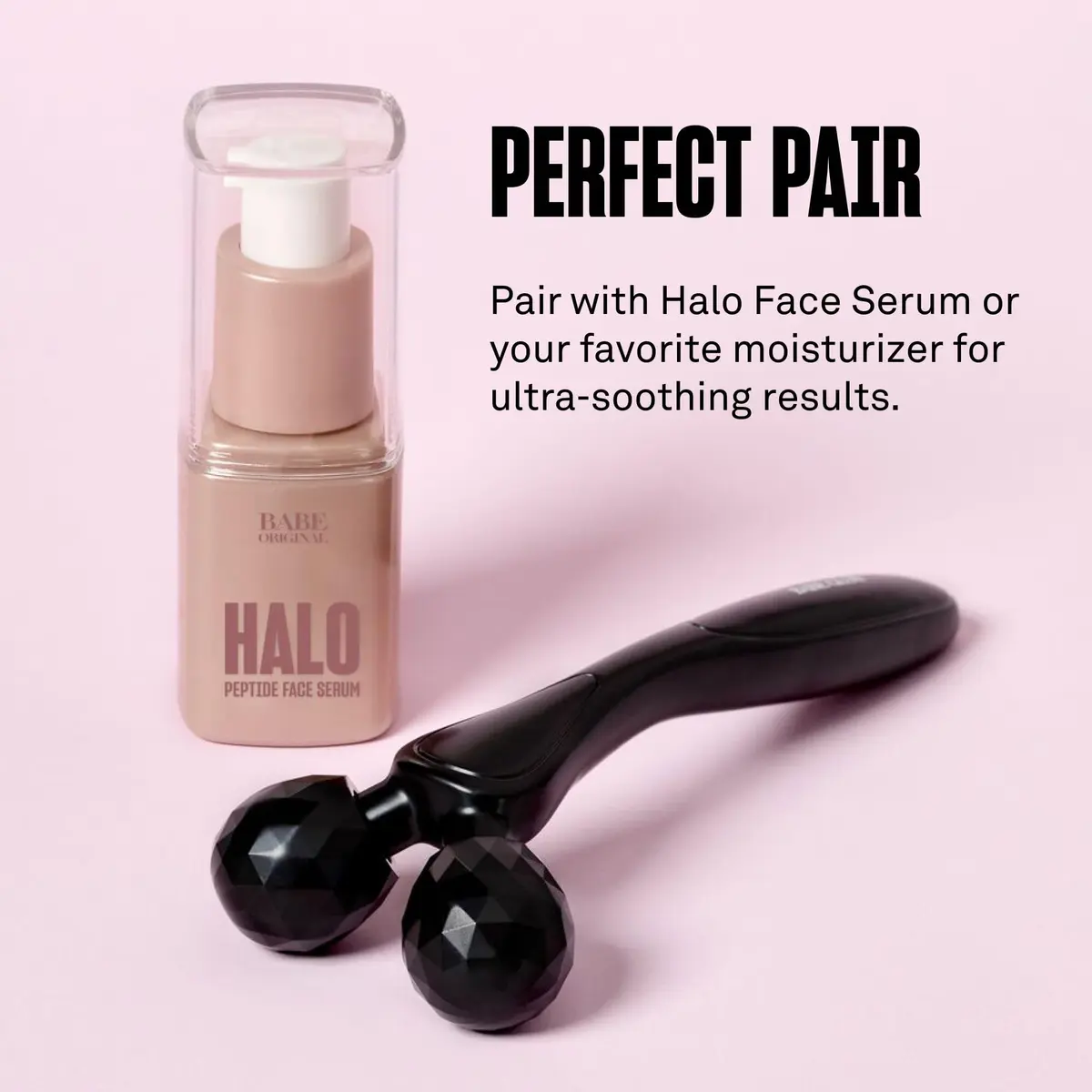 BABE ORIGINAL Pro Face Roller, Cooling Zinc Alloy Massage Tool | Boosts Skin Firmness & Luminosity - view 5