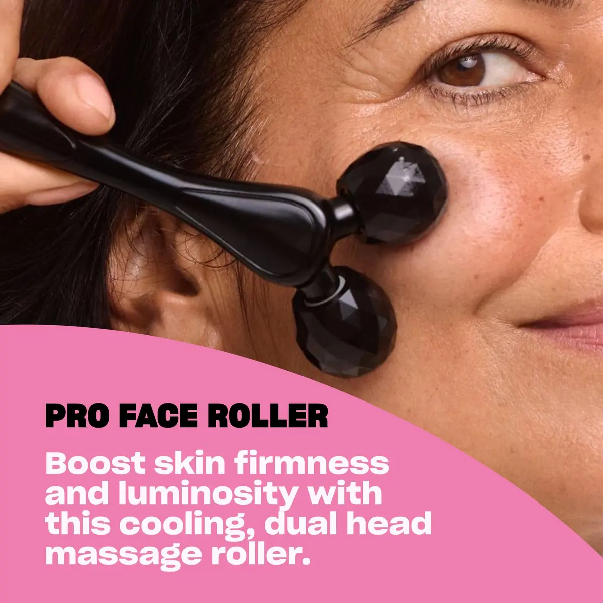 BABE ORIGINAL Pro Face Roller, Cooling Zinc Alloy Massage Tool | Boosts Skin Firmness & Luminosity - view 2