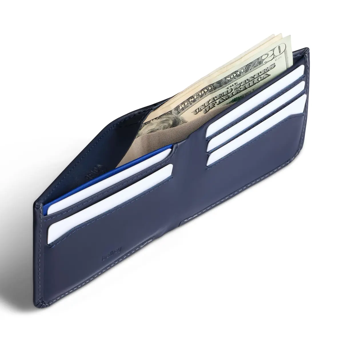 Bellroy Hide & Seek Slim Leather Bifold Wallet RFID Navy | Classic Design with RFID Security (70-120 chars) - view 4