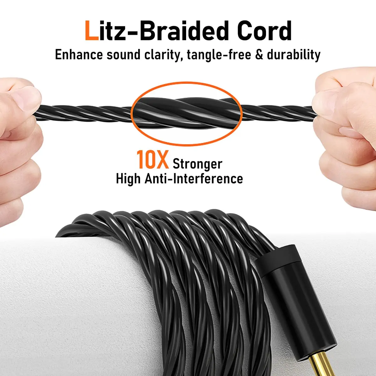 Audiovance HiFi MMCX Cable with Mic 163cm (63") | Lossless Audio & Clear Calls for IEMs - view 6