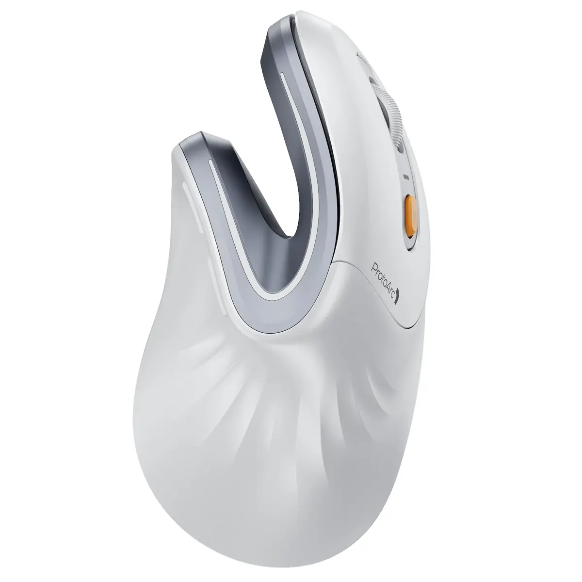 ProtoArc EM11 NL Wireless Ergonomic Vertical Mouse White 138mm (5.43in) | Connect 3 Devices via Bluetooth 5.0 & 2.4G USB-A - main product image