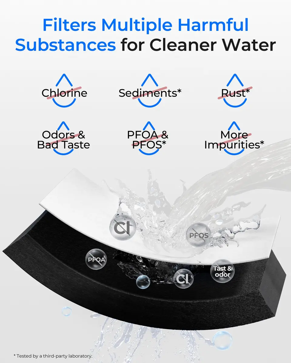 Waterdrop EDR4RXD1 Refrigerator Water Filter Replacement for EveryDrop® Filter 4, 4 Pack | NSF Certified, 220V Compatible - view 5