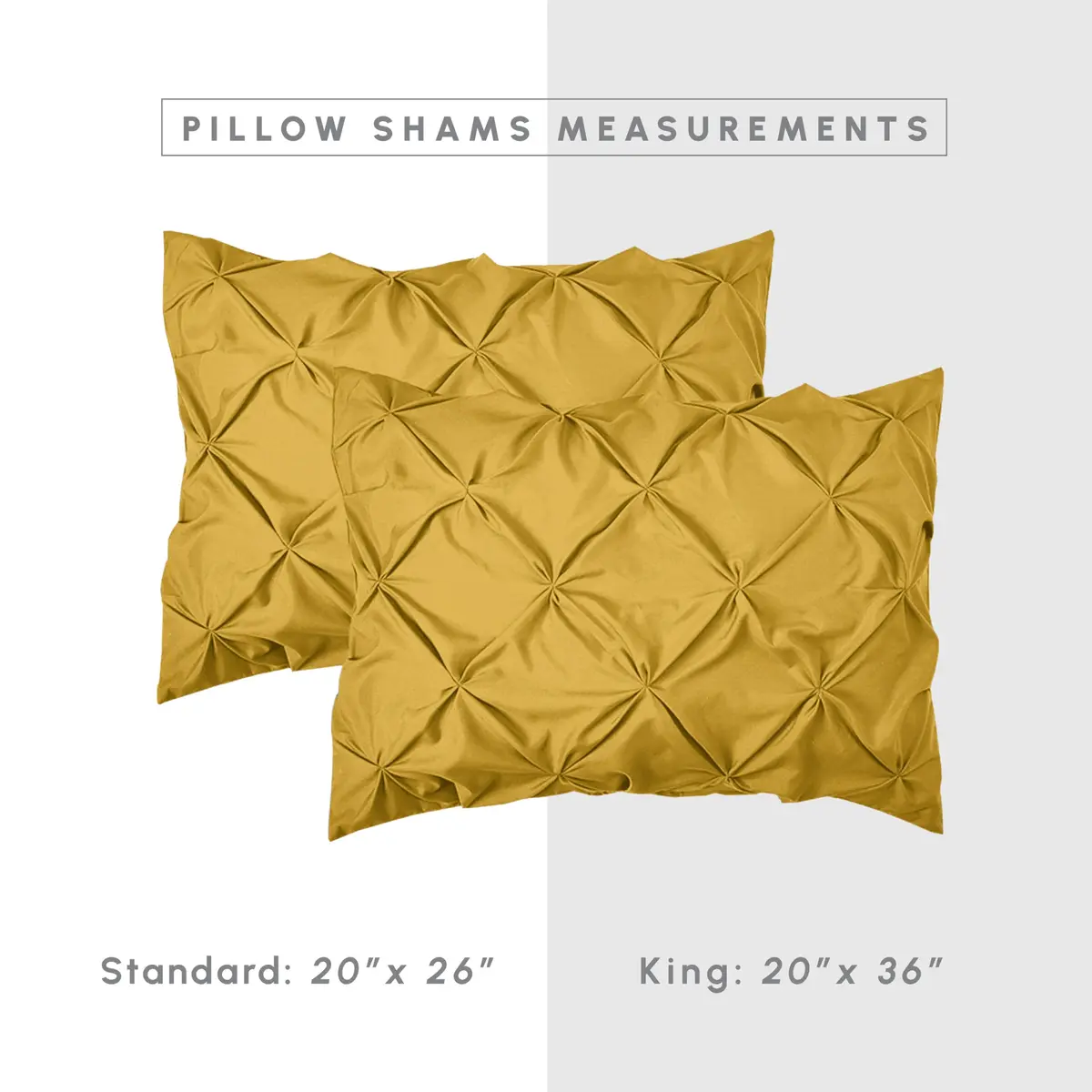 Elegant Comfort Twin/Twin XL Comforter Set Mustard Yellow | All Season Pinch Pleated Bedding - view 3