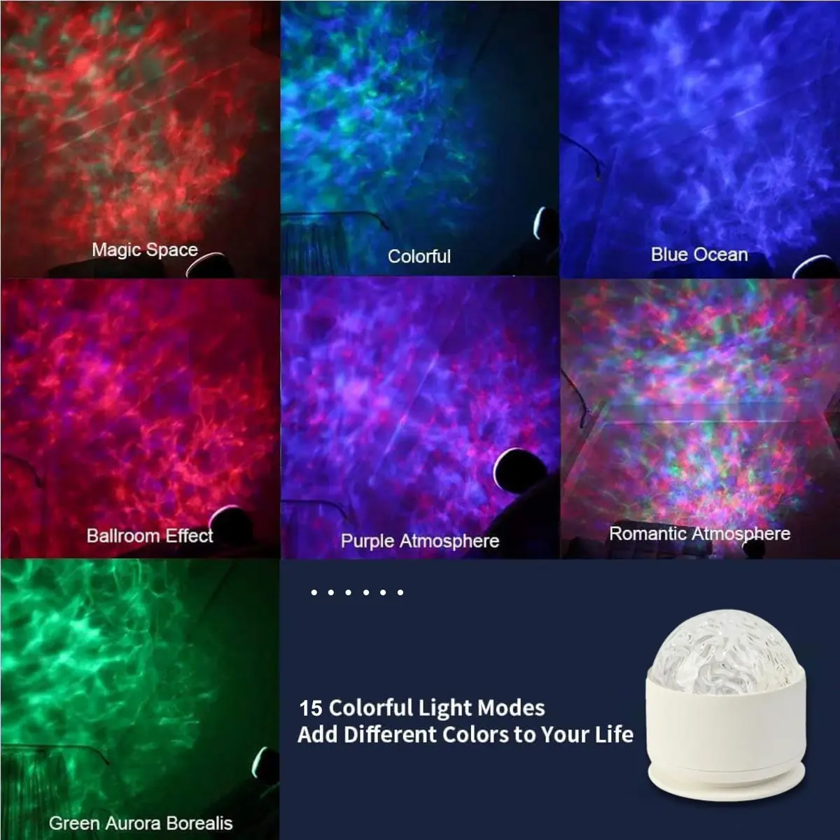 diatomiteco Calming Sensory Ocean Wave Lamp Projector 8.6 cm (3.4 inches) | Autism Toy for Kids and Adults - view 6