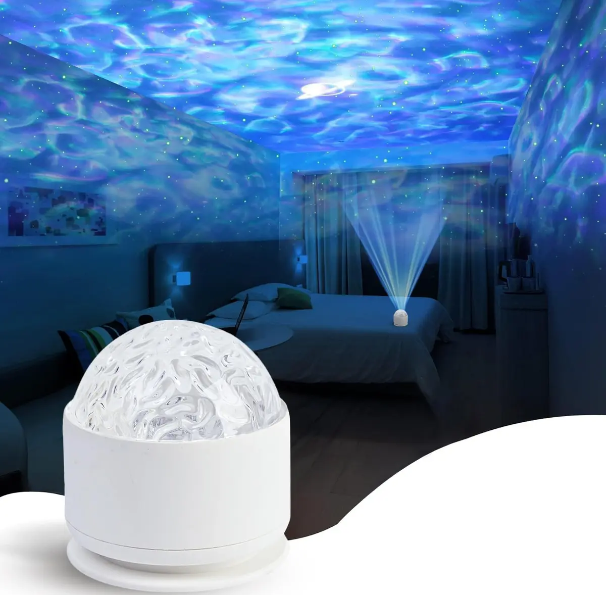 diatomiteco Calming Sensory Ocean Wave Lamp Projector 8.6 cm (3.4 inches) | Autism Toy for Kids and Adults - main product image
