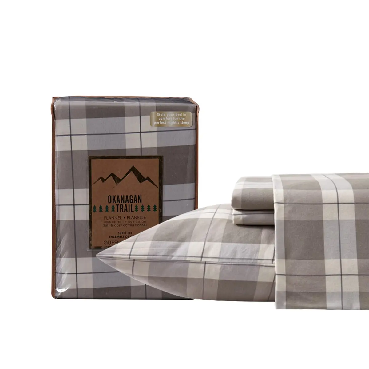 New Season Naturally Yours 100% Cotton Double Flannel Sheet Set | Soft & Warm Bed Sheets for India - main product image