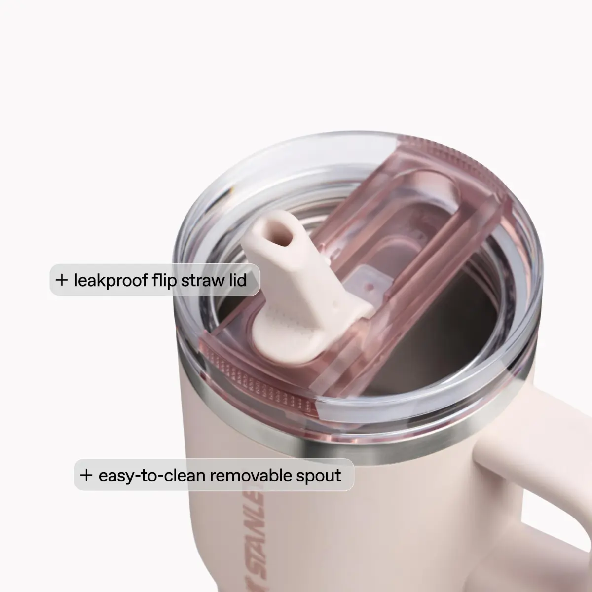 STANLEY Quencher ProTour Flipstraw Tumbler 40 oz, Black | Leakproof Insulated Stainless Steel Cup - view 4