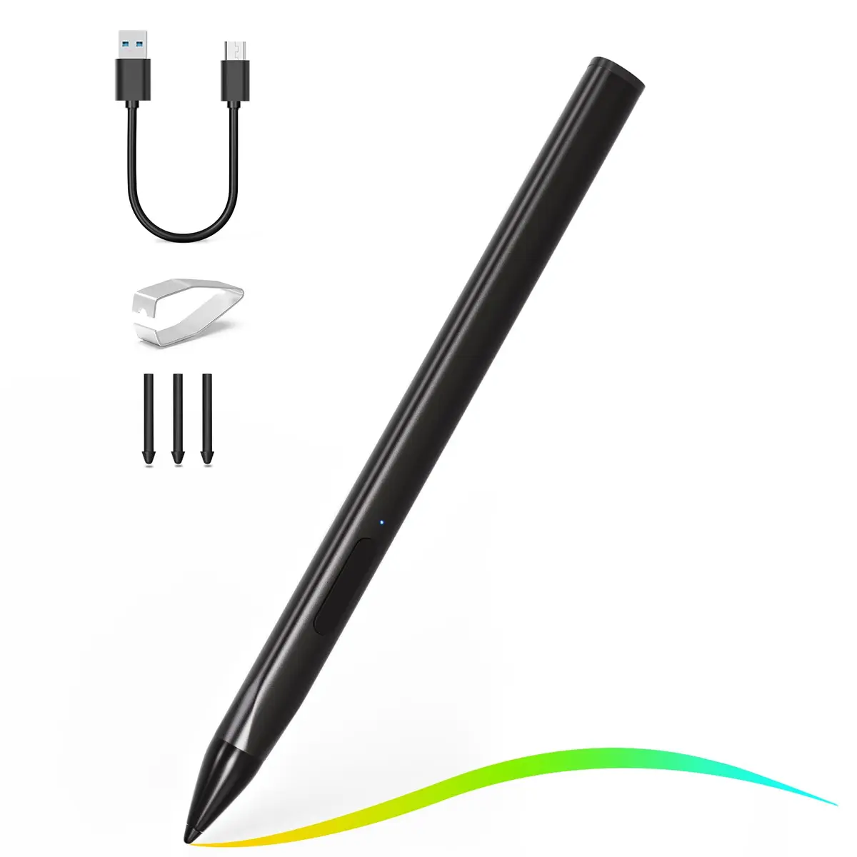 SSS·GRGB Stylus Pen for HP Envy X360 & Spectre 4096 Pressure Tilt Black | Rechargeable Active Pen with Palm Rejection - main product image
