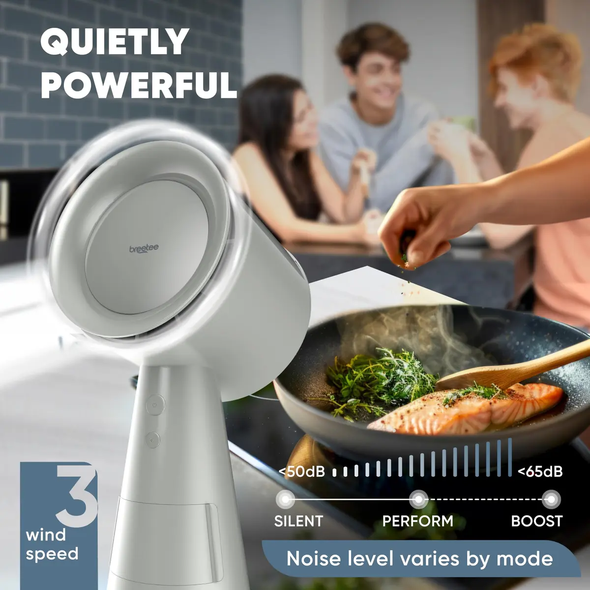 Breetee Portable Range Hood Kitchen 2.23 kg (4.92 lb) | 5-Layer Filter Compact Desktop Exhaust Fan - view 9