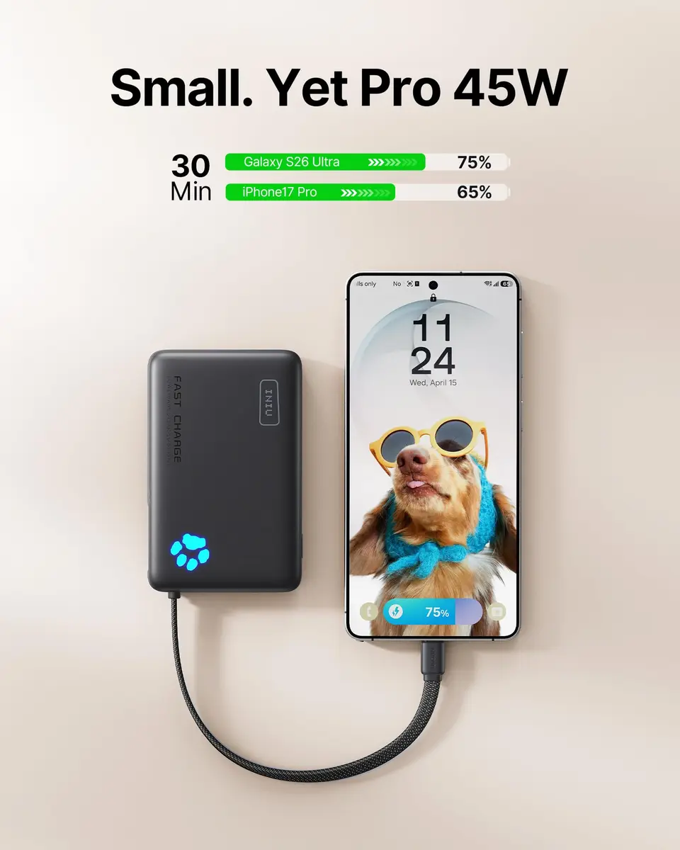 INIU 45W Fast Charging Power Bank 10,000mAh | Compact, Portable & Industry-Leading Speed - view 2